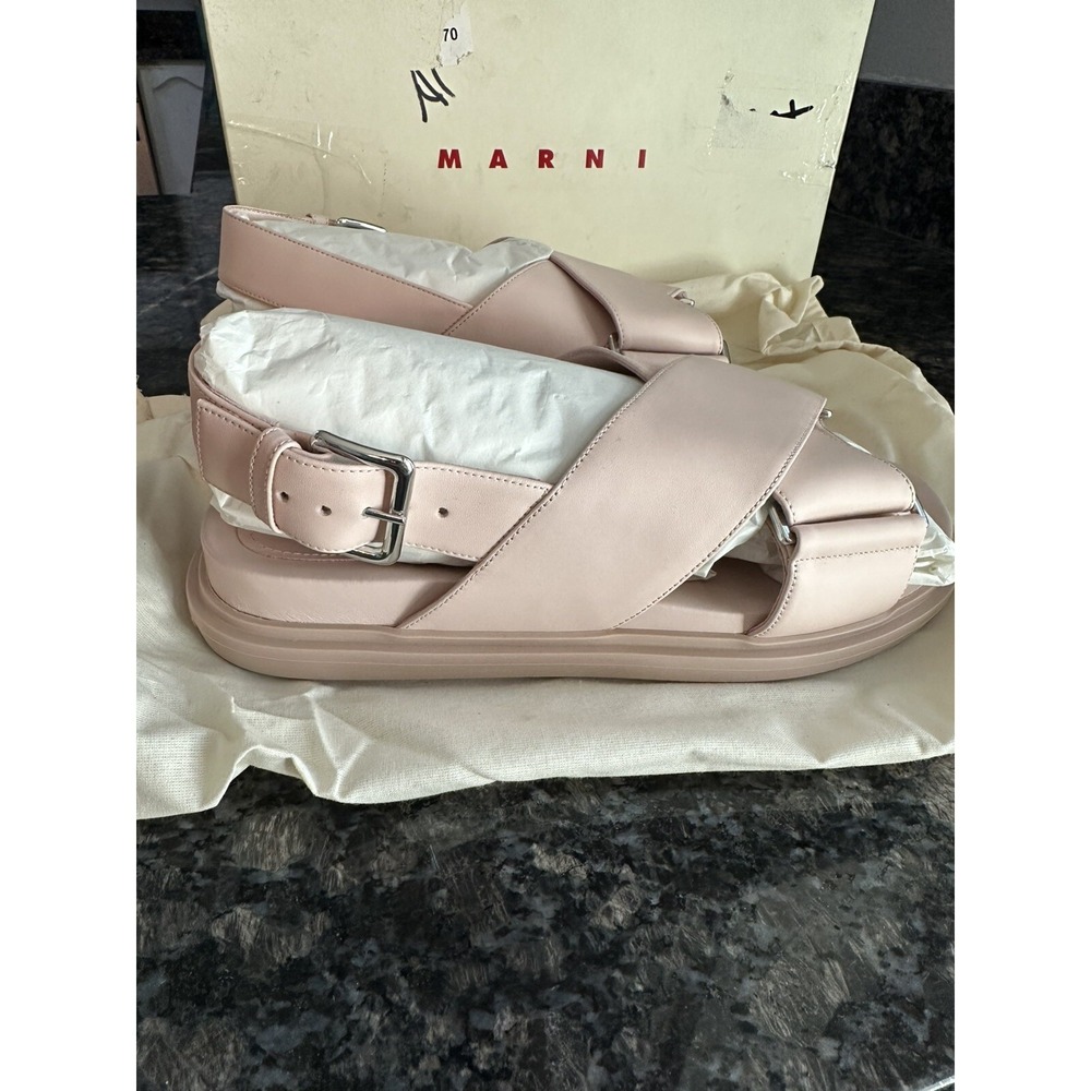 MARNI Criss Cross Sandals shoes FBMS005201 leather Pink Women size 36 Us 6 - Picture 8 of 16